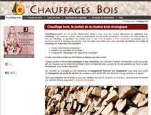 Tablet Screenshot of chauffages-bois.fr